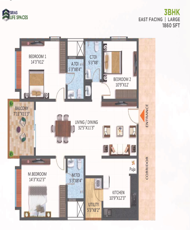 Tiara  Floor plan